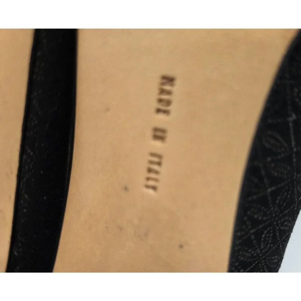 Salvatore Ferragamo Gold Black Floral Women's Pumps Heels Size 6 AAA - Picture 9 of 11